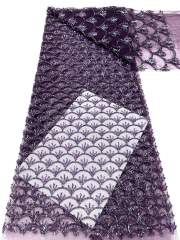 Affordable high quality lace fabric with beads pearls and sequins wedding dress lace fabric