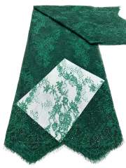 Affordable high quality lace fabric with beads pearls and sequins wedding dress lace fabric