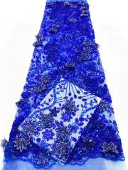 Affordable high quality lace fabric with beads pearls and sequins wedding dress lace fabric