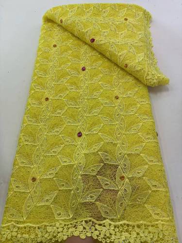 Affordable high quality lace fabric with beads pearls and sequins wedding dress lace fabric
