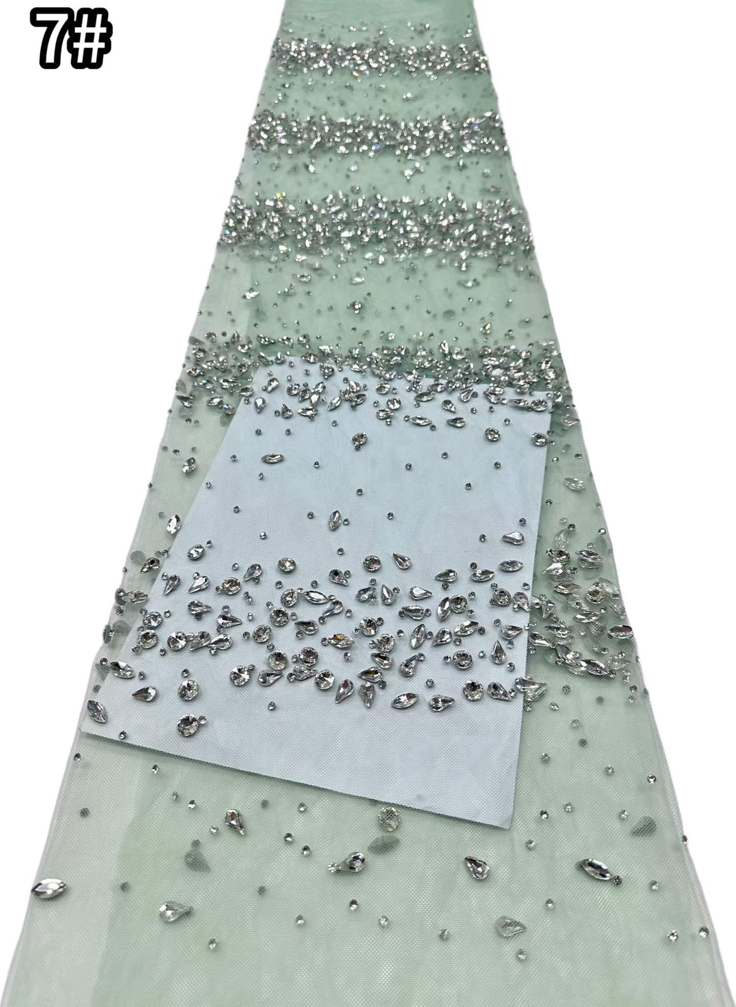 Affordable high quality lace fabric with beads pearls and sequins wedding dress lace fabric