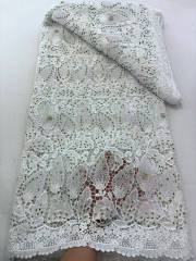 Affordable high quality lace fabric with beads pearls and sequins wedding dress lace fabric