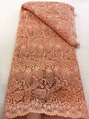 Affordable high quality lace fabric with beads pearls and sequins wedding dress lace fabric