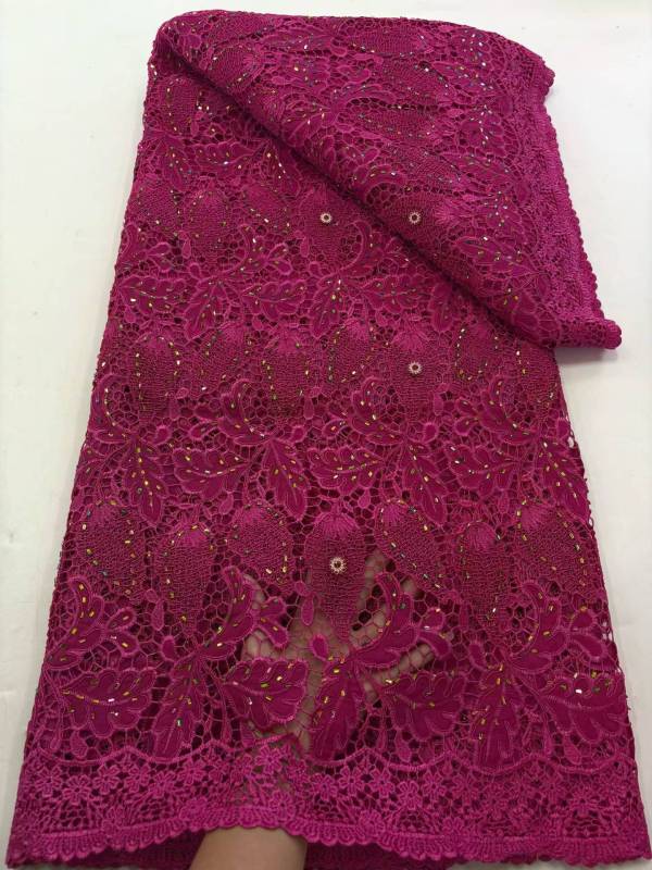 Affordable high quality lace fabric with beads pearls and sequins wedding dress lace fabric