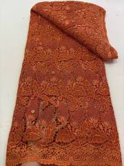 Affordable high quality lace fabric with beads pearls and sequins wedding dress lace fabric