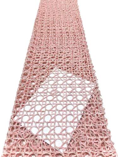 Affordable high quality lace fabric with beads pearls and sequins wedding dress lace fabric