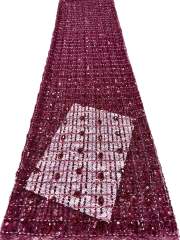 Affordable high quality lace fabric with beads pearls and sequins wedding dress lace fabric