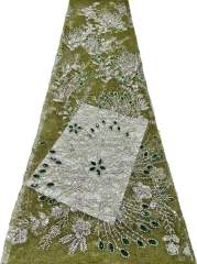 Affordable high quality lace fabric with beads pearls and sequins wedding dress lace fabric