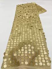 Affordable high quality lace fabric with beads pearls and sequins wedding dress lace fabric