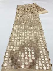 Affordable high quality lace fabric with beads pearls and sequins wedding dress lace fabric