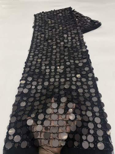 Affordable high quality lace fabric with beads pearls and sequins wedding dress lace fabric