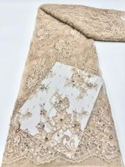 European style sequins embroidered wedding high density lace dress