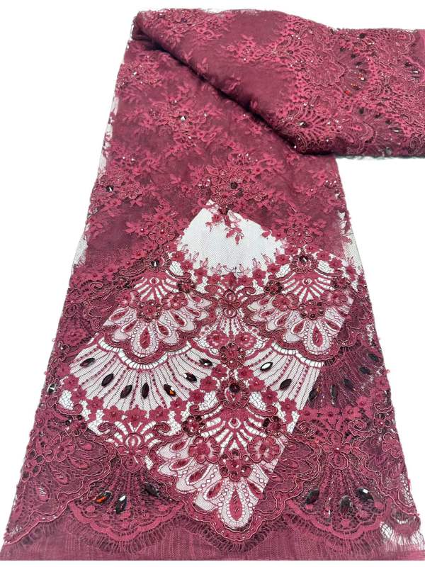 European style sequins embroidered wedding high density lace dress