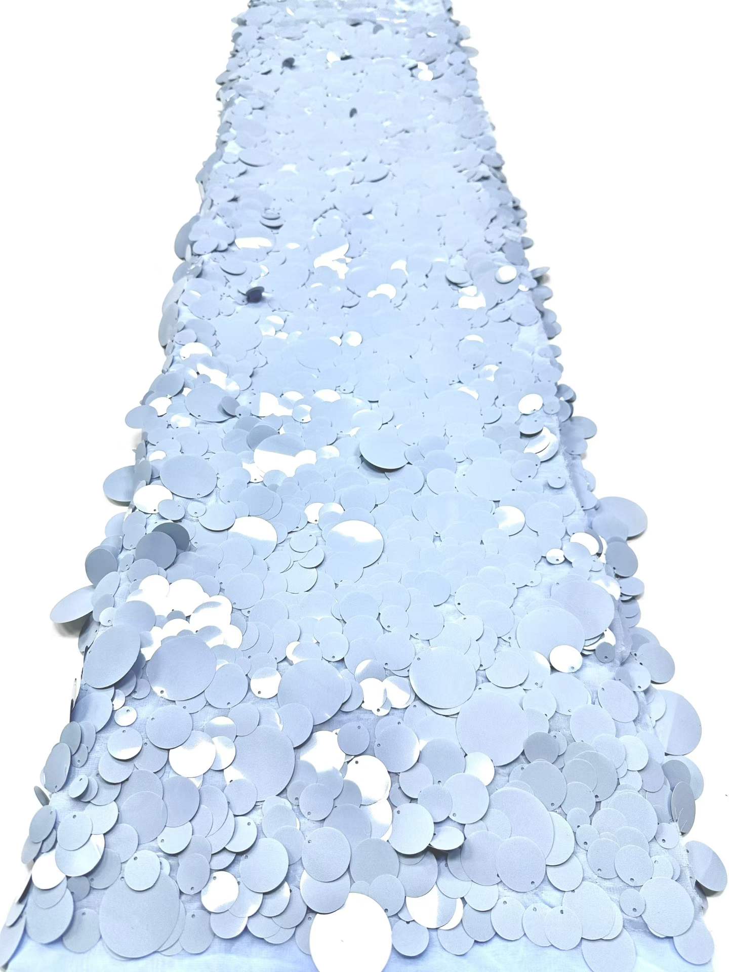 Hot-sale French textiles embroidery with sequin lace fabric suitable for sublimation