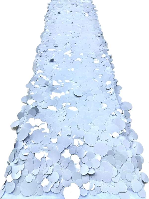 Hot-sale French textiles embroidery with sequin lace fabric suitable for sublimation