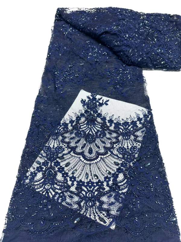 European style sequins embroidered wedding high density lace dress