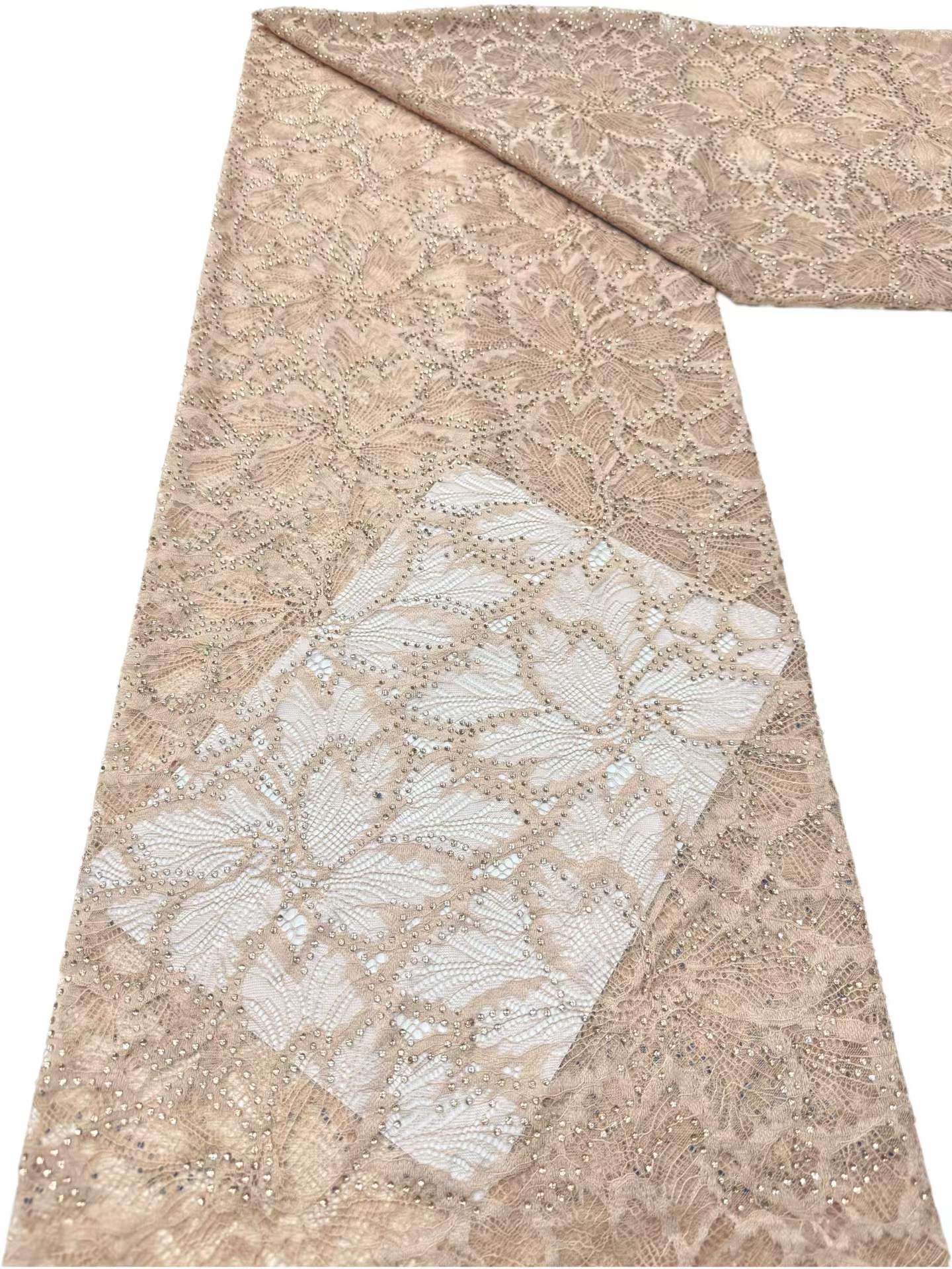 European style sequins embroidered wedding high density lace dress