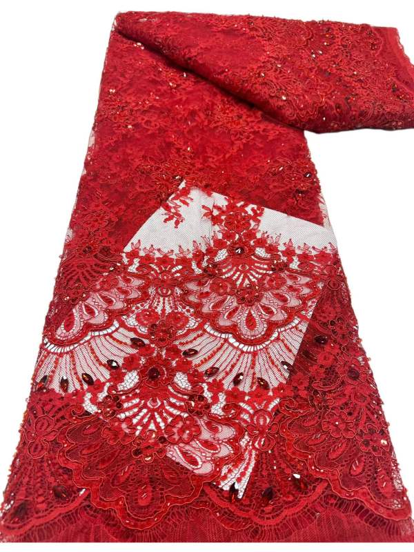 European style sequins embroidered wedding high density lace dress