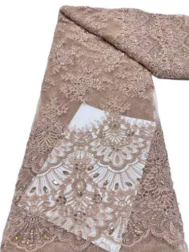 European style sequins embroidered wedding high density lace dress