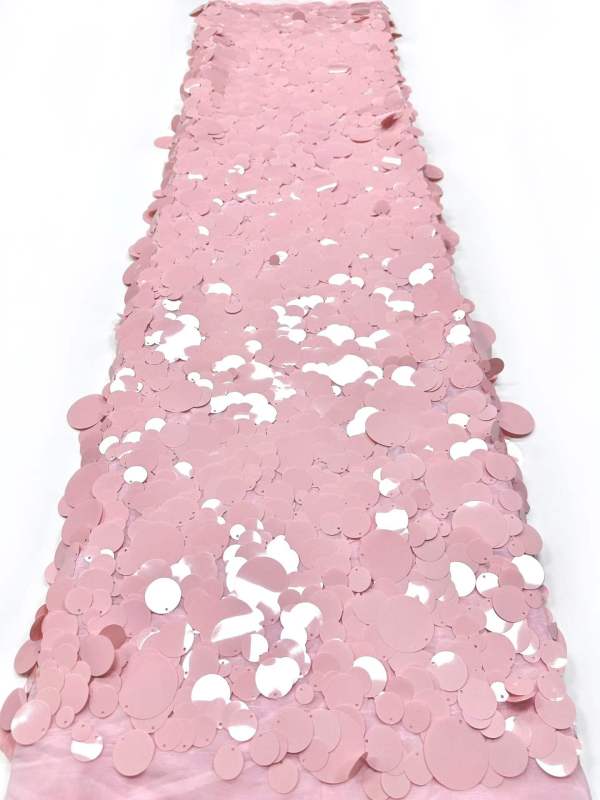 Hot-sale French textiles embroidery with sequin lace fabric suitable for sublimation