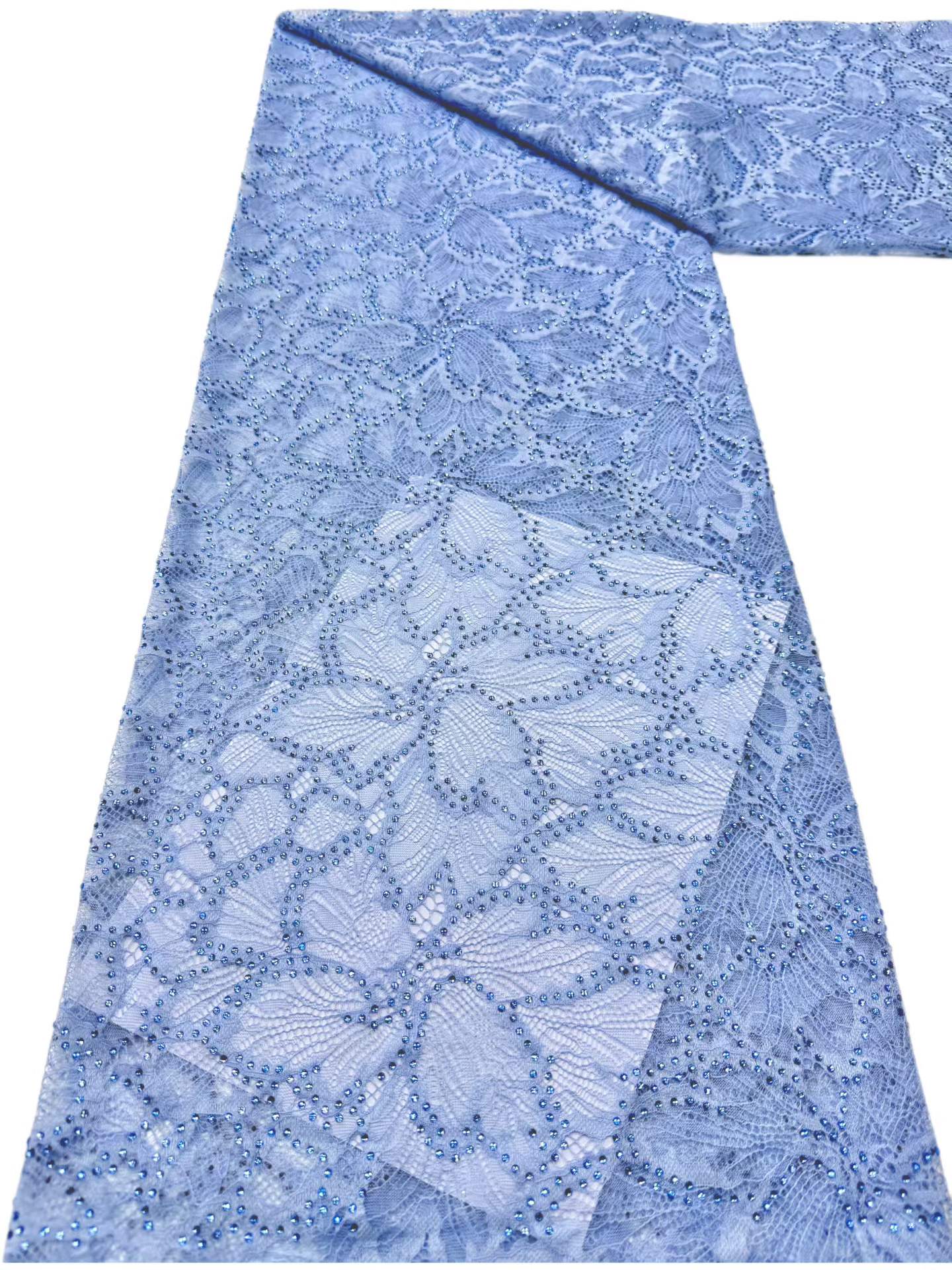 European style sequins embroidered wedding high density lace dress
