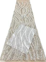 European style sequins embroidered wedding high density lace dress