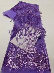 European style sequins embroidered wedding high density lace dress