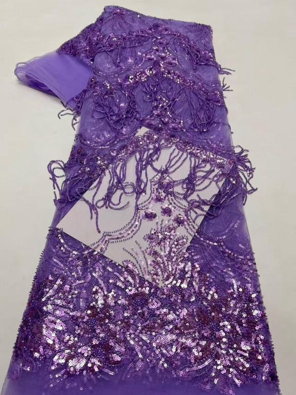 European style sequins embroidered wedding high density lace dress