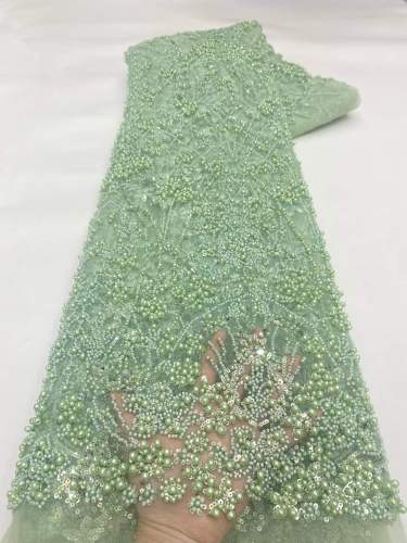 Hot-sale French textiles embroidery with sequin lace fabric suitable for sublimation