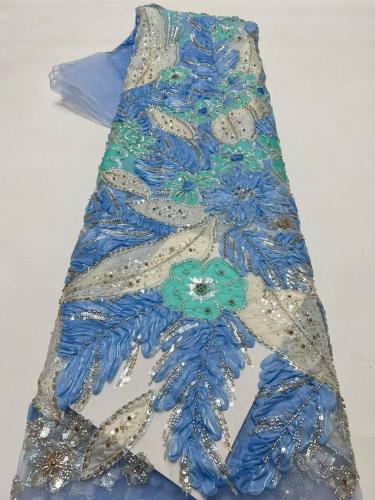 Hot-sale French textiles embroidery with sequin lace fabric suitable for sublimation