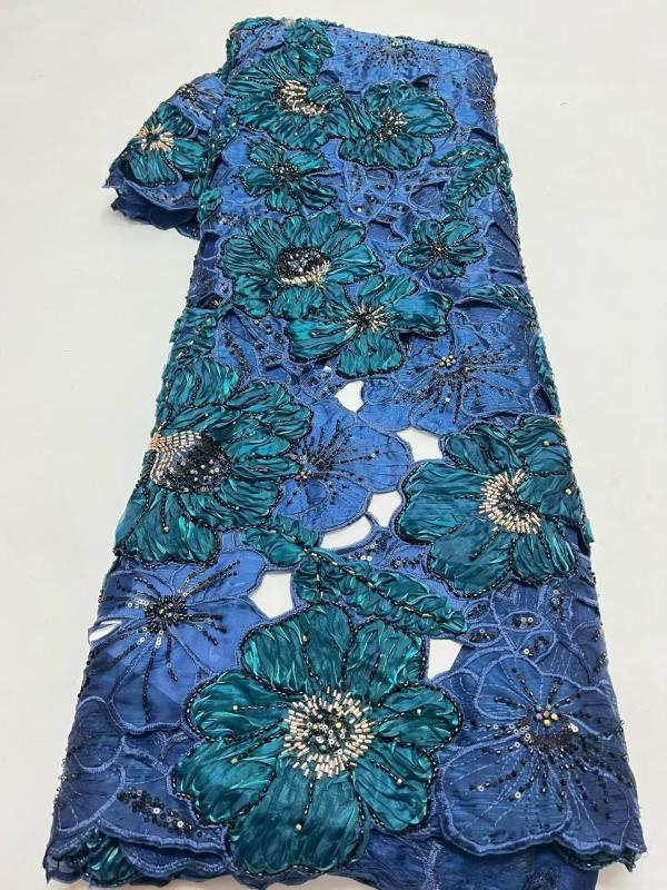 European style sequins embroidered wedding high density lace dress