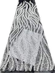 European style sequins embroidered wedding high density lace dress