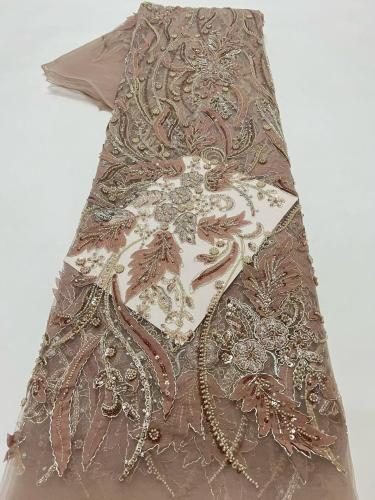 Hot-sale French textiles embroidery with sequin lace fabric suitable for sublimation