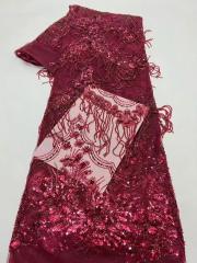 European style sequins embroidered wedding high density lace dress