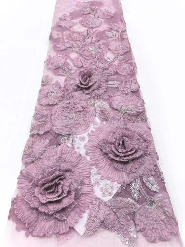 European style sequins embroidered wedding high density lace dress