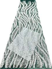 European style sequins embroidered wedding high density lace dress