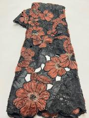 European style sequins embroidered wedding high density lace dress