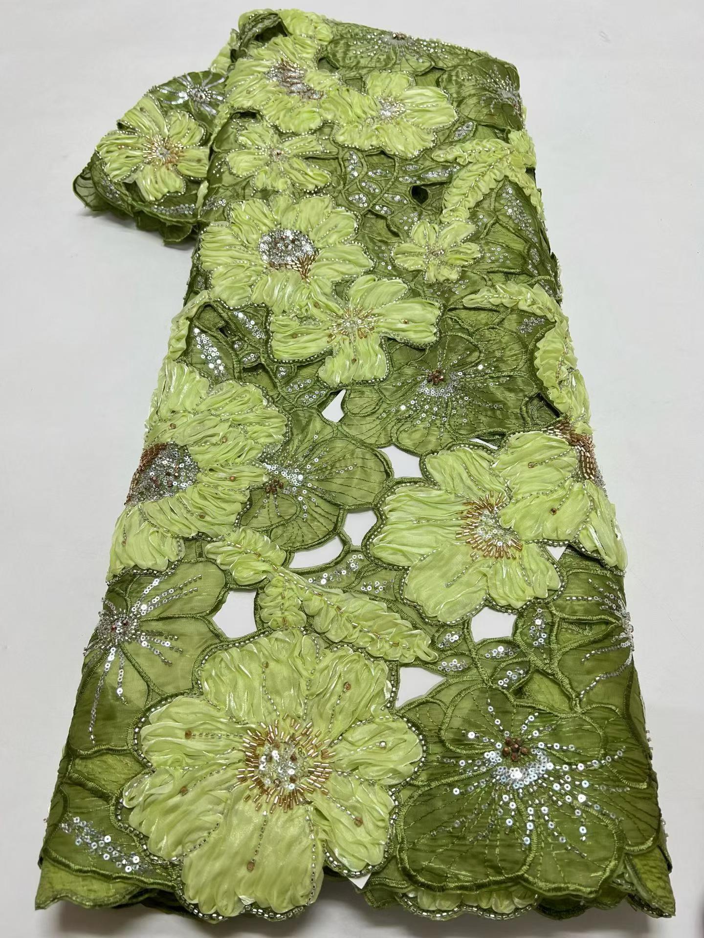 European style sequins embroidered wedding high density lace dress