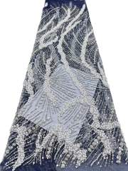 European style sequins embroidered wedding high density lace dress