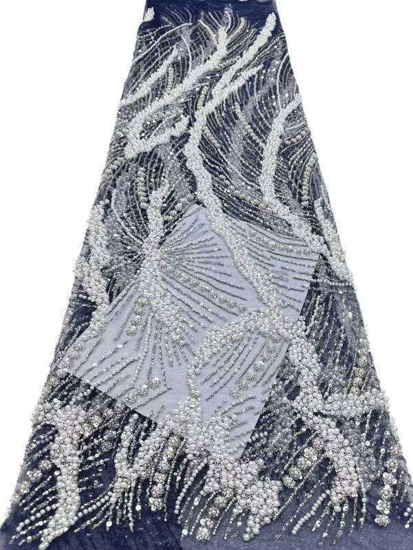 European style sequins embroidered wedding high density lace dress