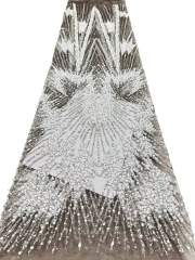 European style sequins embroidered wedding high density lace dress