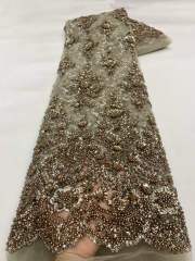 European style sequins embroidered wedding high density lace dress