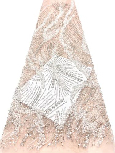 European style sequins embroidered wedding high density lace dress