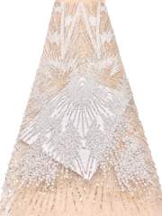 European style sequins embroidered wedding high density lace dress