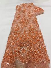 European style sequins embroidered wedding high density lace dress