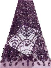European style sequins embroidered wedding high density lace dress