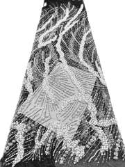 European style sequins embroidered wedding high density lace dress