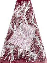 European style sequins embroidered wedding high density lace dress