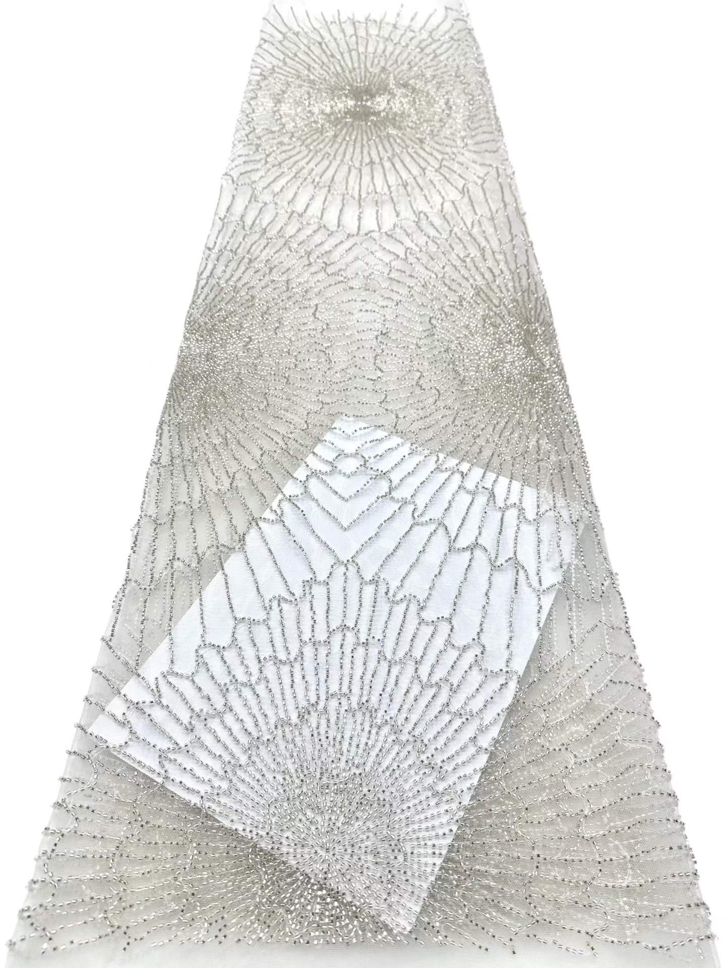 European style sequins embroidered wedding high density lace dress