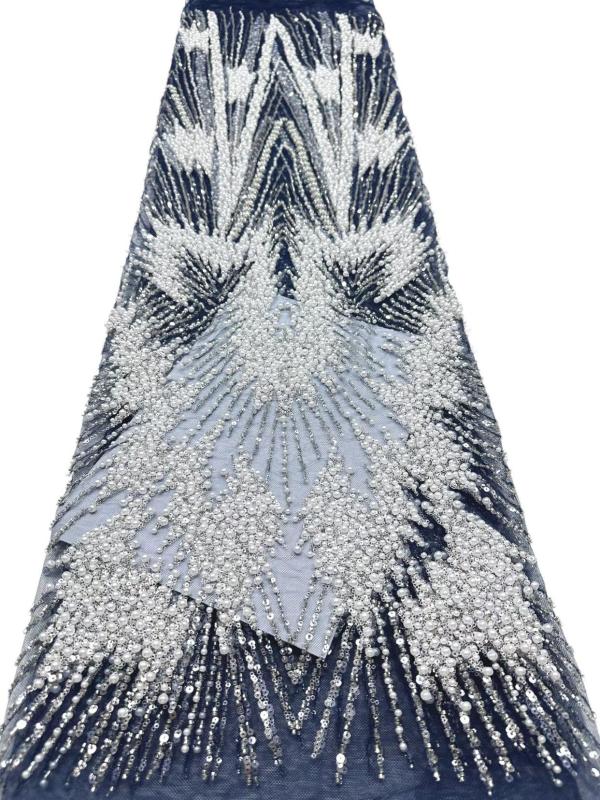 European style sequins embroidered wedding high density lace dress